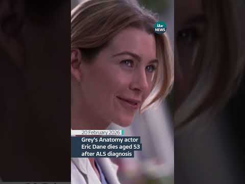 Grey’s Anatomy actor Eric Dane dies aged 53 after ALS diagnosis #itvnews #ericdane #als