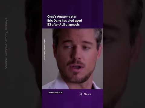 Gray’s Anatomy star Eric Dane has died after ALS diagnosis