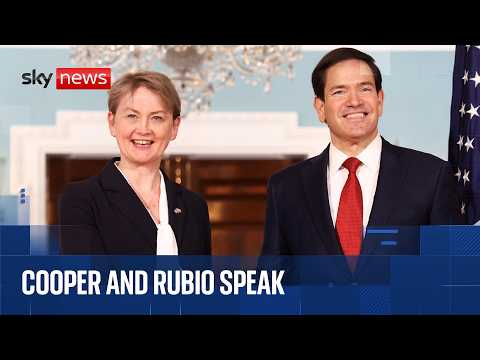 Yvette Cooper and Marco Rubio meet in Washington
