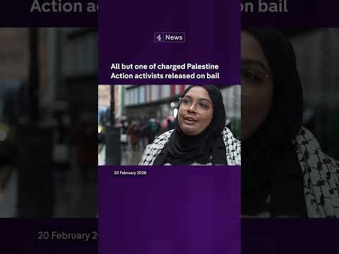 All but one of charged Palestine Action activists released on bail