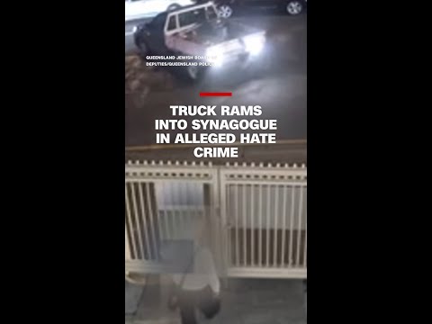Truck rams into synagogue in alleged hate crime