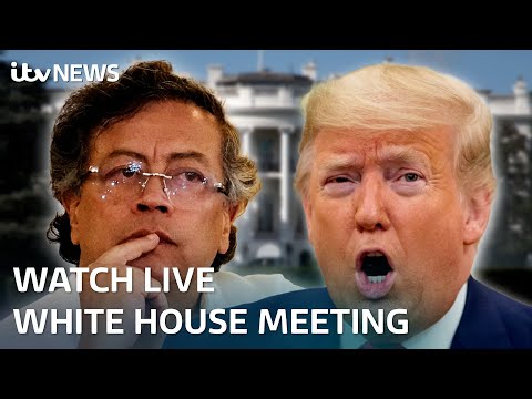 Donald Trump meets Colombia’s president Gustavo Petro – watch live