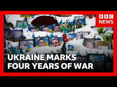 Ukraine marks four years of Russian invasion | BBC News