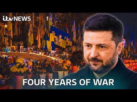 Zelenskyy says Putin has ‘not broken’ Ukraine as he marks four years since war began | ITV News