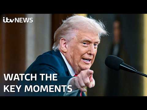 Trump threatens Iran and taunts Democrats in longest-ever State of the Union address | ITV News