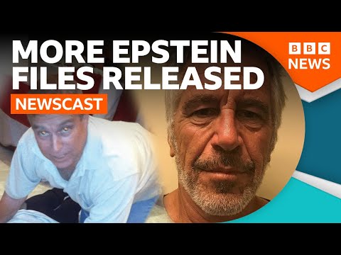 New pictures appear to show Andrew in Epstein files| BBC Newscast