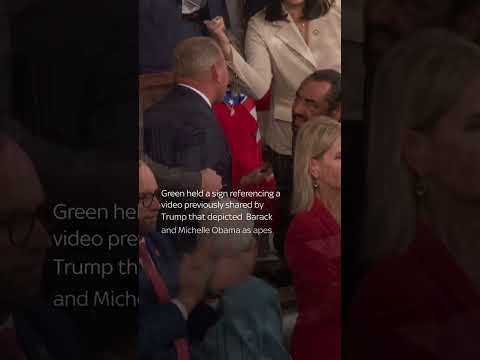Moment congressman is kicked out of Donald Trump’s State of the Union speech