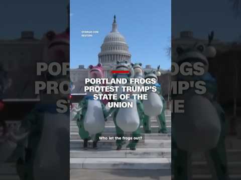 Portland frogs protest Trump’s State of the Union