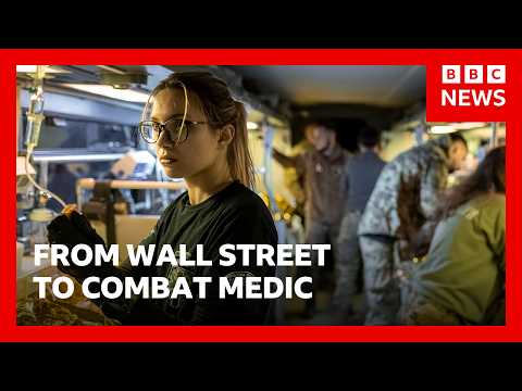 ‘I left dream Wall Street job to become combat medic on Ukraine’s front line’ | BBC News
