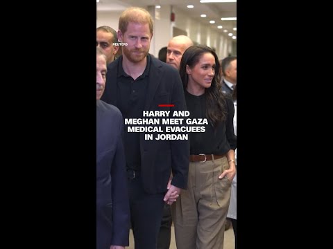 Harry and Meghan meet Gaza medical evacuees in Jordan