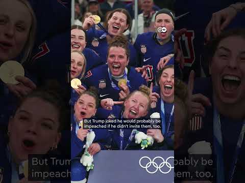 American men’s ice hockey team slammed for laughing at Trump’s sexist joke | DW News