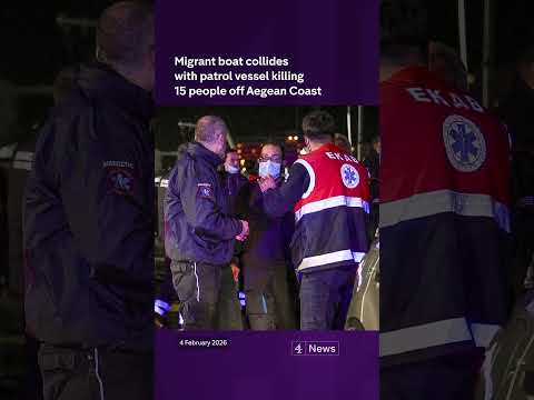 Migrant boat collides with patrol vessel killing 15 people off Aegean Coast