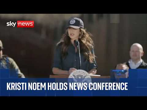 US Homeland Security Secretary Kristi Noem holds news conference