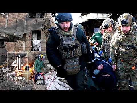 Cluster bomb market attack kills seven in Ukraine as Russian peace talks begin