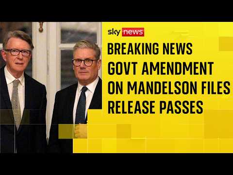 Rigby reacts after Labour rebellion forces Starmer to release Mandelson files