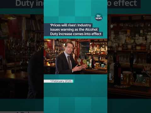 ‘Prices will rises’ Industry issues warning as the Alcohol Duty increase comes into effect #itvnews