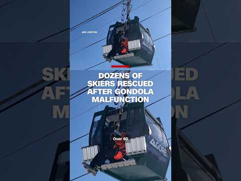 Dozens of skiers rescued after gondola malfunction