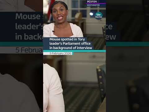 Mouse spotted in Tory leader’s office in background of interview