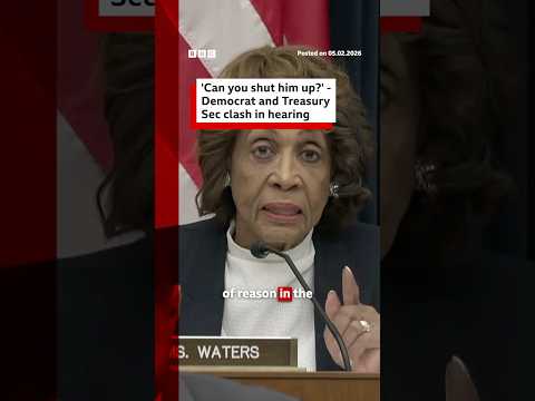 Democratic Congresswoman Maxine Waters clashes with US Treasury Secretary Scott Bessent. #BBCNews