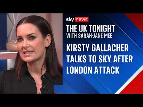 TV presenter Kirsty Gallacher talks to Sky News after being attacked in London