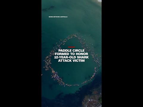Paddle circle formed to honor 12-year-old shark attack victim