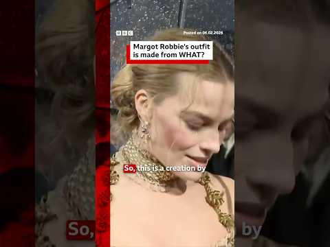 Margot Robbie’s outfit is made from WHAT? #WutheringHeights #Cathy #MargotRobbie #Fashion #BBCNews