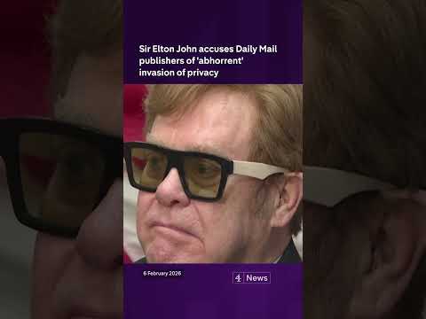Sir Elton John accuses Daily Mail publishers of ‘abhorrent’ invasion of privacy