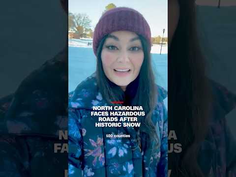 North Carolina faces hazardous roads after historic snow