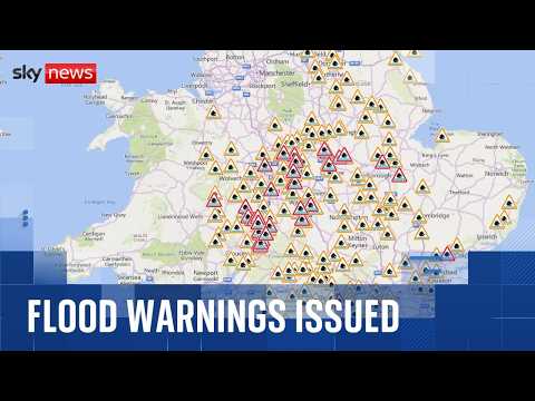 Dozens of flood warnings issued in UK as more downpours expected