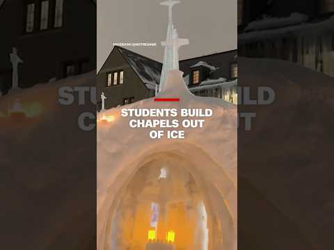 Students build chapels out of ice