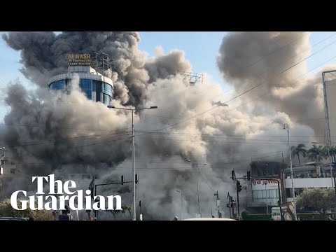 Smoke engulfs buildings after Israeli forces strike Beirut suburbs