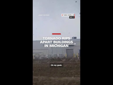 Tornado rips apart buildings in Michigan