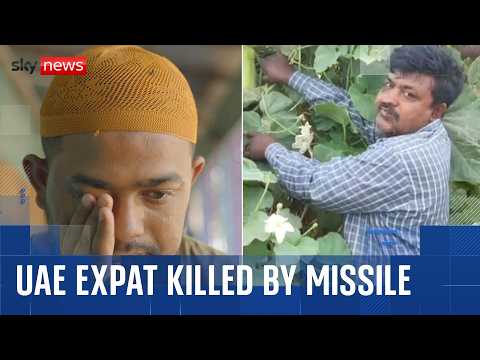‘An Iranian missile landed on him’: Sky News speaks to son of expat who died in UAE