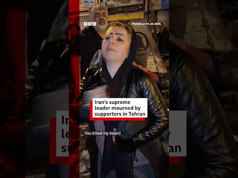 Iran’s supreme leader mourned by supporters in Tehran. #Iran #Tehran #Khamenei #BBCNews