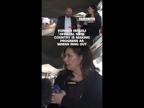 Former Israeli official says country is making progress as sirens ring out