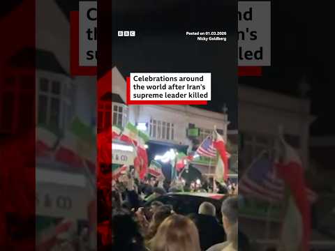 Celebrations on streets across the world after Khamenei’s death. #Iran #Khamanei #BBCNews