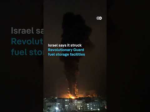 Iran war: Moment airstrikes hit Tehran oil depot | DW News