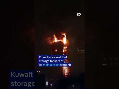 Kuwait City tower engulfed in flames after Iranian attack | DW News
