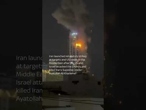 Drone strike filmed from inside building it hits