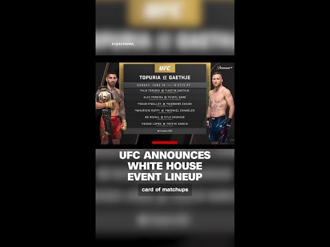 UFC announces White House event lineup