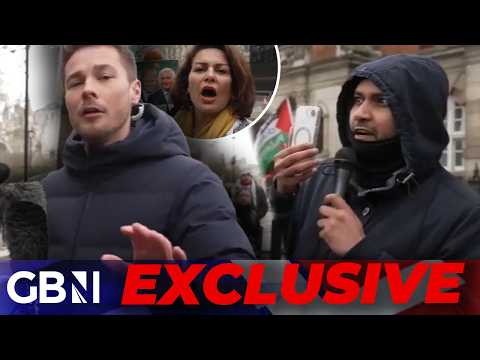 EXCLUSIVE: Alex Armstrong SHUTS DOWN Islamic extremist at London’s anti Iran war march