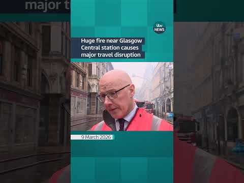 Huge fire near Glasgow Central station causes major travel disruption