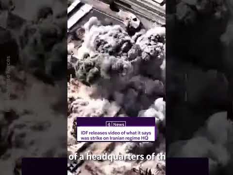 Israel releases video of strike on Iran regime HQ