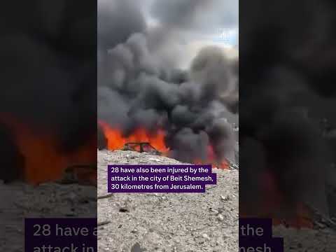 Iranian missiles strikes central Israeli city