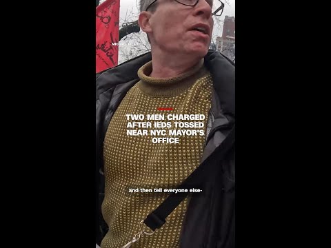 Two men charged after IEDs tossed near NYC mayor’s office