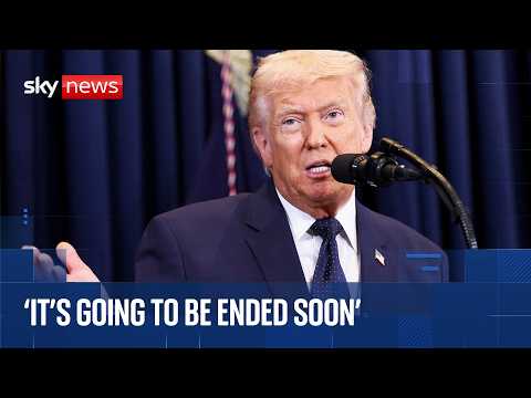 Iran war: Trump threatens ‘death, fire and fury’ | Sky News coverage