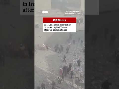 Footage shows destruction in Iran’s capital of Tehran after more strikes. #Iran #US #Israel #BBCNews