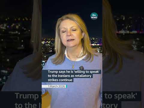 Trump says he is ‘willing to speak’ to the Iranians as retaliatory strikes continue | ITV News