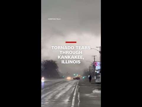 Tornado tears through Kankakee, Illinois