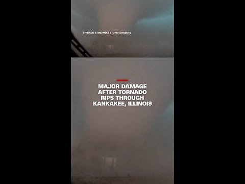 Major damage after tornado rips through Kankakee, Illinois